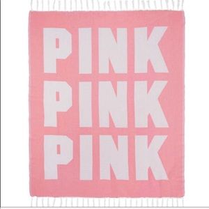 VS PINK BLANKET TASSEL PEACH